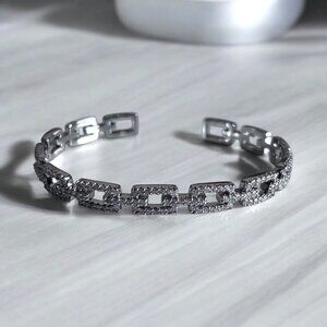 Square Open Bangle Bracelet